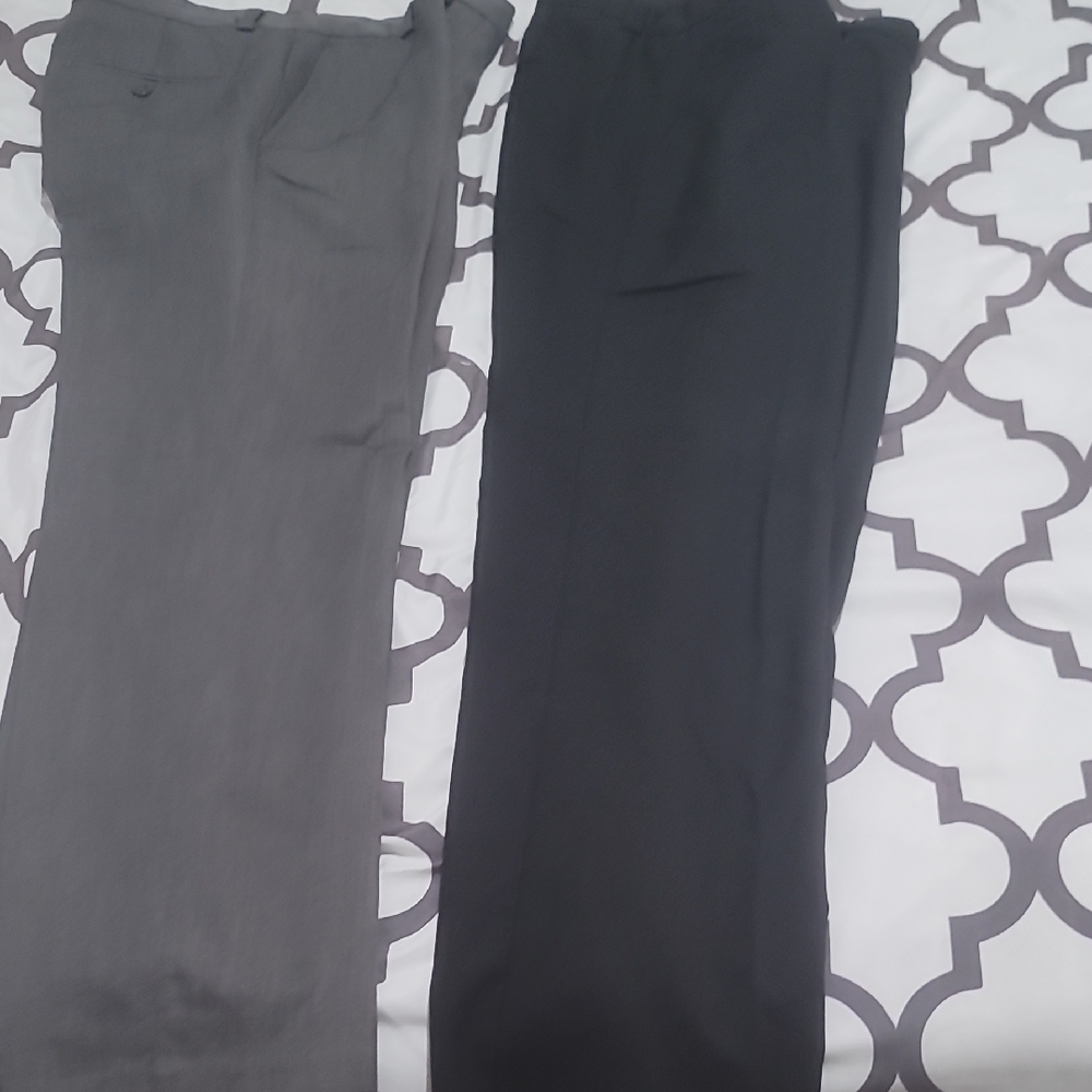Men's Kenneth Cole Reaction Flat Front 31W × 32L Gray and Black Pants
